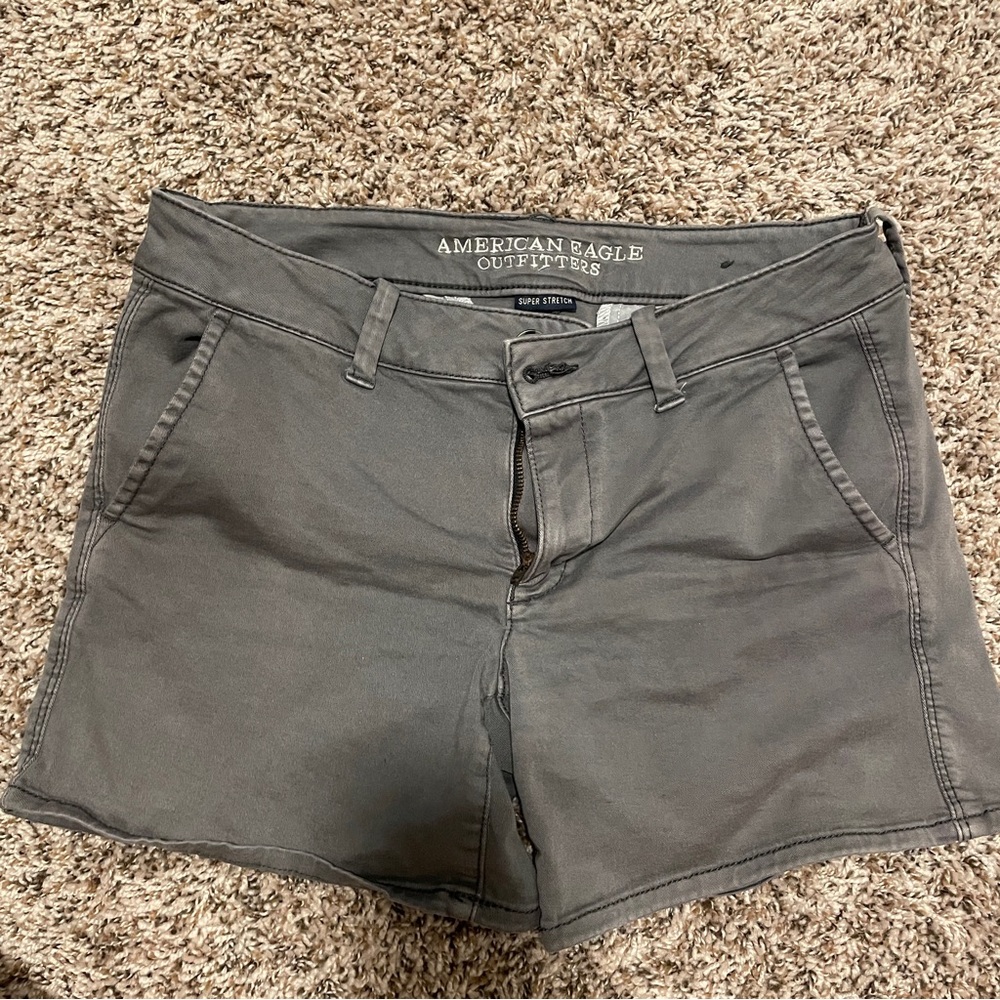 AE Grey Stretch Shorts